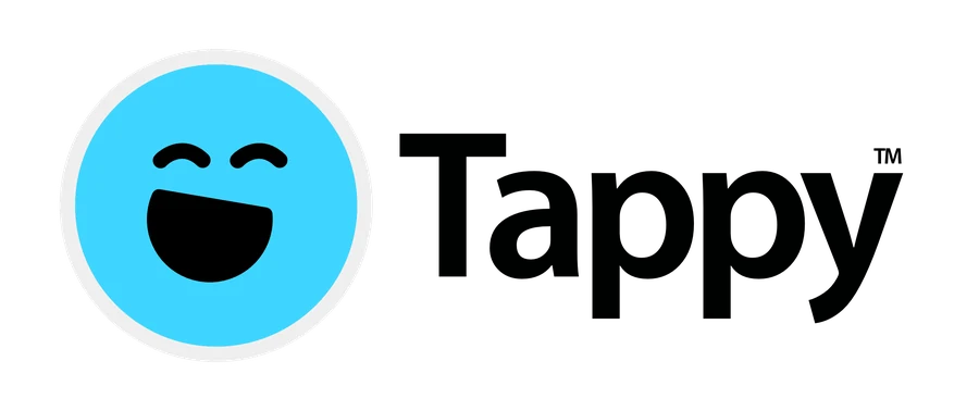 Tappy logo with black wordmark