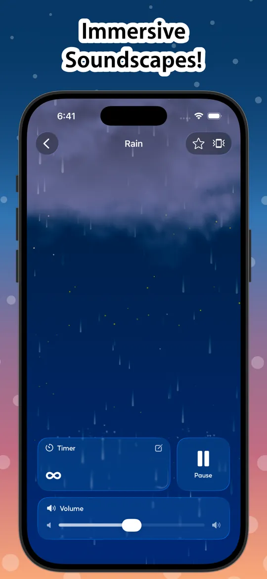 Immersive Soundscapes: a rain Feelscape with a sleep timer